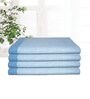 Navy Blue Cotton Striped 220 GSM Bath Towels 4 Pc