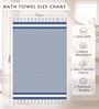 Navy Blue Cotton Waffle Weave Bath Towel