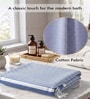 Navy Blue Cotton Waffle Weave Bath Towel