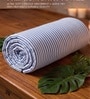 Navy Blue Cotton Waffle Weave Bath Towel