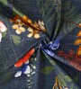 Blue Floral 186 TC Cotton Double Sized Bedsheet With 2 Pillow Covers