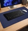Navy Blue Formal Plain Printed Laptop Mat & Keyboard Mat