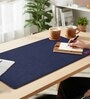 Navy Blue Formal Plain Printed Laptop Mat & Keyboard Mat