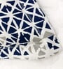 Navy Blue Geometric 144 TC 100% Cotton Fitted Bedsheet & 2 Pillow Covers