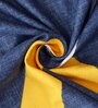Navy Blue Geometric 160 TC Microfibre Queen Sized Bedsheet with 2 Pillow Covers