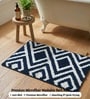 Navy Blue Geometric Non-Slip Bath Mat (40x60 CM)
