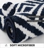 Navy Blue Geometric Non-Slip Bath Mat (40x60 CM)