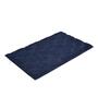 Navy Blue Geometric Polyester 31x15 Inches AntiSkid Bath Mat