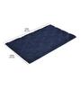 Navy Blue Geometric Polyester 31x15 Inches AntiSkid Bath Mat