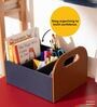 Navy Blue Hive Leatherette Desk Organiser