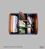 Navy Blue Hive Leatherette Desk Organiser