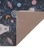 Navy Blue Kids Polyester 3 ft x 5 ft Machine Made Carpet