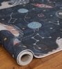 Navy Blue Kids Polyester 3 ft x 5 ft Machine Made Carpet