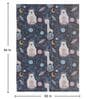 Navy Blue Kids Polyester 5 ft x 7 ft Machine Made Carpet