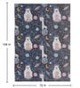 Navy Blue Kids Polyester 6 ft x 9 ft Machine Made Carpet