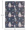 Navy Blue Kids Polyester 8 ft x 10 ft Machine Made Carpet