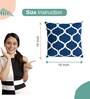 Navy Blue Microfiber Abstract 16X16 Inches Cushion Covers Set Of 5