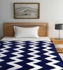 Navy Blue Microfiber Abstract 250 GSM Double Blanket