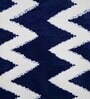 Navy Blue Microfiber Abstract 250 GSM Double Blanket
