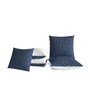 Navy Blue Microfiber Arrow 16X16 Inches Cushion Covers Set Of 5