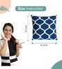 Navy Blue Microfiber Arrow 16X16 Inches Cushion Covers Set Of 5