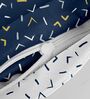Navy Blue Microfiber Arrow 16X16 Inches Cushion Covers Set Of 5
