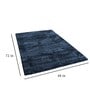 Navy Blue Solid Microfibre 4 ft x 6 ft Machine Made Carpet