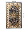 Navy Blue Persian Polypropylene 5 ft x 7 ft Machine Made Carpet