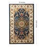 Navy Blue Persian Polypropylene 6 ft x 9 ft Machine Made Carpet