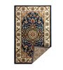 Navy Blue Persian Polypropylene 6 ft x 9 ft Machine Made Carpet