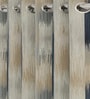 Navy Blue Polyester Abstract 9ft Room Darkening Eyelet Long Door Curtains (2 Pc)