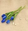 Blue Polyester Tulip Artificial Flowers
