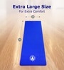 Navy Blue Polyester Foldable Anti Skid 6 ft x 2 ft Yoga Mat
