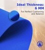 Navy Blue Polyester Foldable Anti Skid 6 ft x 2 ft Yoga Mat