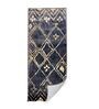 Navy Blue Polyester Geometric 55 x 22 Inches Runner