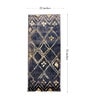 Navy Blue Polyester Geometric 55 x 22 Inches Runner