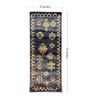 Navy Blue Polyester Oriental 55 x 22 Inches Runner
