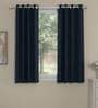 Navy Blue Polyester Solid 5 Ft  Blackout Eyelet 2 Window Curtains