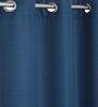 Navy Blue Polyester Solid 5ft Regular Eyelet Window Curtain