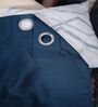 Navy Blue Polyester Solid 9ft Regular Eyelet Long Door Curtain