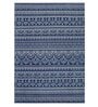 Navy Blue Abstract Polypropylene 4 ft x 6 ft Machine Made Carpet