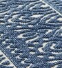 Navy Blue Abstract Polypropylene 4 ft x 6 ft Machine Made Carpet