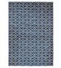 Navy Blue Geometric Polypropylene 4 ft x 6 ft Machine Made Carpet