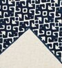 Navy Blue Geometric Polypropylene 4 ft x 6 ft Machine Made Carpet