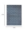 Navy Blue Geometric Polypropylene 4 ft x 6 ft Machine Made Carpet