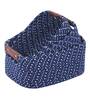 Navy Blue Polypropylene Non Foldable Multi Purpose Storage Baskets (Set of 3)