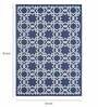 Navy Blue Persian Polypropylene 5 ft x 7 ft Machine Made Carpet