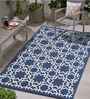 Navy Blue Persian Polypropylene 5 ft x 7 ft Machine Made Carpet