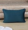 Navy Blue Satin Solid 18x12 inches Cushion Cover (1Pc)