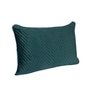 Navy Blue Satin Solid 18x12 inches Cushion Cover (1Pc)